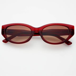 Freyrs | Ameli Acetate Cat - Eye Sunglasses: Red - Sugar Co.