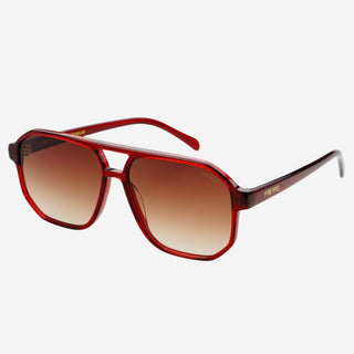Freyrs | Billie Aviator Sunglasses : Dark Cherry - Sugar Co.