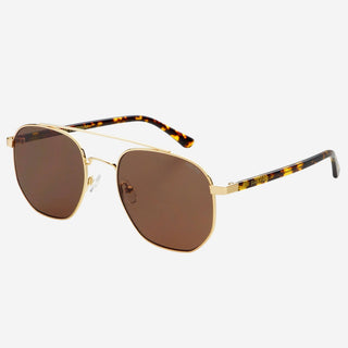 FREYRS Eyewear: Austin Unisex Sunglasses Gold / Brown - Sugar Co.