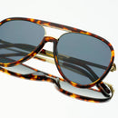 FREYRS Eyewear: Shay Aviator Sunglasses : Tortoise / Solid Gray - Sugar Co.