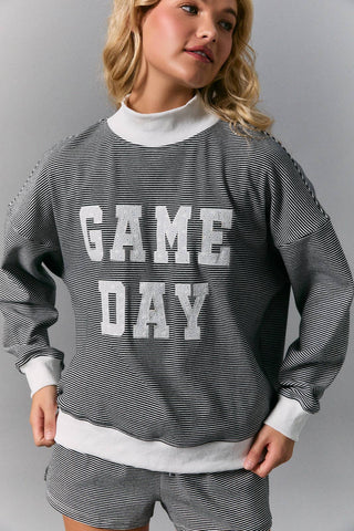 Game Day Energy Mock Neck Sweatshirt - Sugar Co.