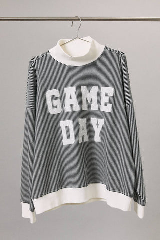 Game Day Energy Mock Neck Sweatshirt - Sugar Co.