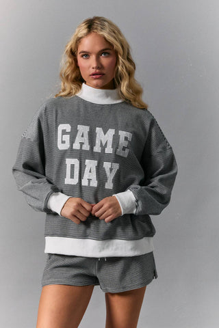 Game Day Energy Mock Neck Sweatshirt - Sugar Co.