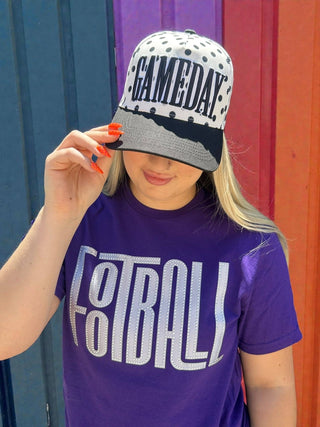 Gameday Black and White polka dots Cap - Sugar Co.