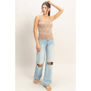 Garden Bloom Tank Taupe - Sugar Co.