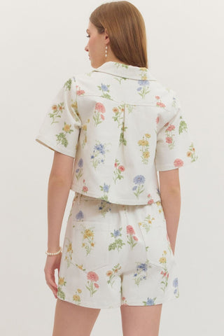 Garden Party Cropped Top - Sugar Co.
