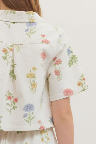 Garden Party Cropped Top - Sugar Co.