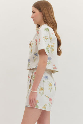 Garden Party Cropped Top - Sugar Co.