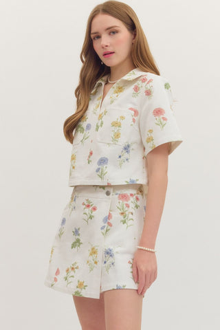 Garden Party Cropped Top - Sugar Co.