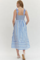Garden Party Midi Dress Blue - Sugar Co.