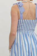 Garden Party Midi Dress Blue - Sugar Co.