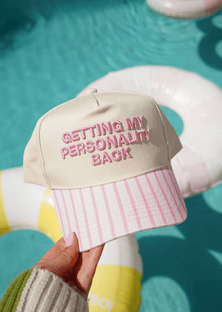 Getting my Personality Back - Pink Stripe Trucker Hat - Sugar Co.