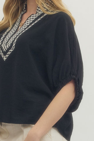 Gingham Pop Top - Sugar Co.