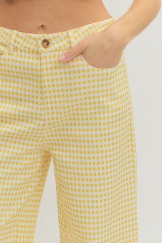 Go for Gold Gingham Pant - Sugar Co.