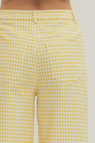 Go for Gold Gingham Pant - Sugar Co.