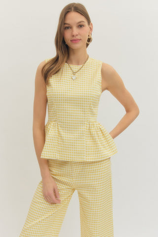 Go for Gold Gingham Top - Sugar Co.