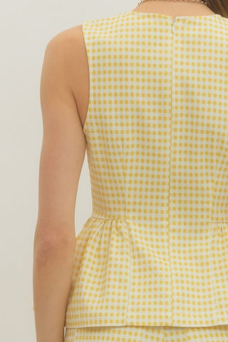Go for Gold Gingham Top - Sugar Co.