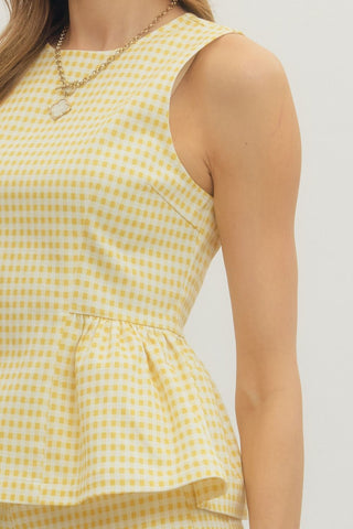 Go for Gold Gingham Top - Sugar Co.