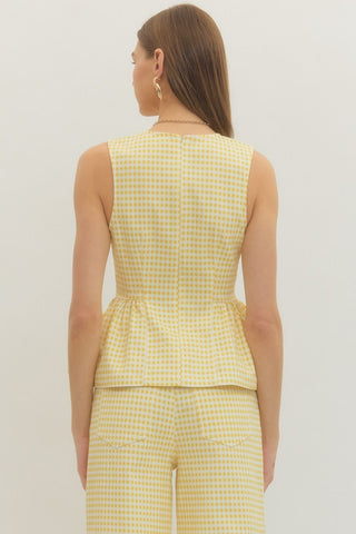 Go for Gold Gingham Top - Sugar Co.