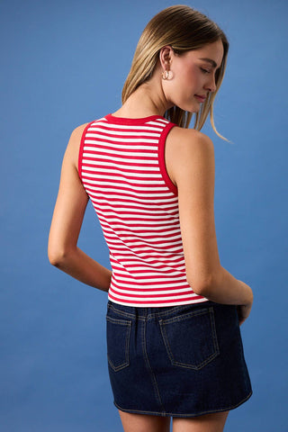 Go for Gold Striped Tank - Sugar Co.
