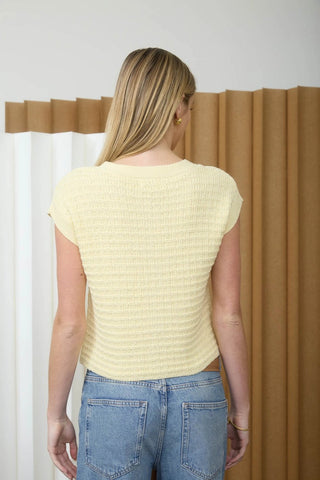 Golden Button Knit Cardigan Top - Sugar Co.