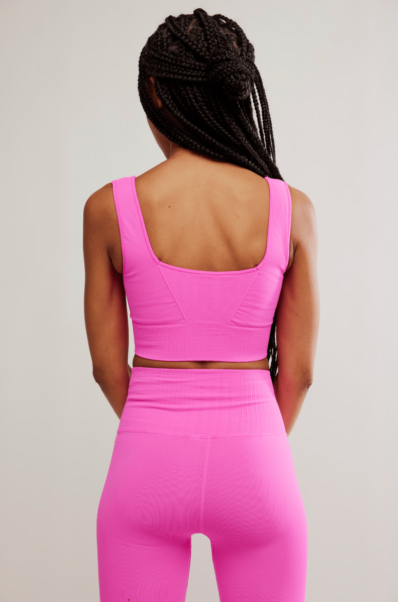 Good Karma Square - Neck Bra Fuchsia Flirt - Sugar Co.