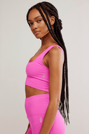 Good Karma Square - Neck Bra Fuchsia Flirt - Sugar Co.