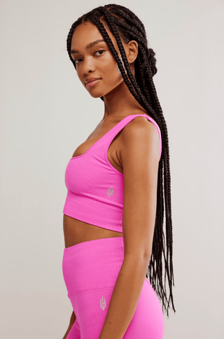 Good Karma Square - Neck Bra Fuchsia Flirt - Sugar Co.