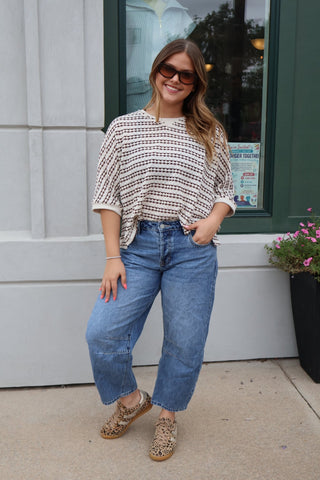 Harbor Breeze Knit Top Choco - Sugar Co.