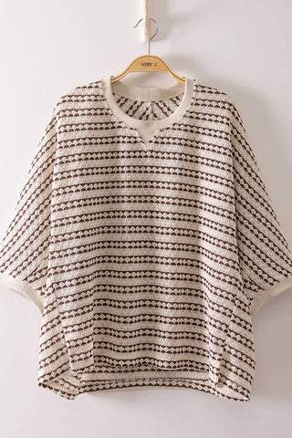 Harbor Breeze Knit Top Choco - Sugar Co.