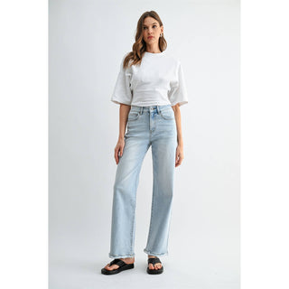 Harbor Wide Leg Jeans Polo Blue - Sugar Co.