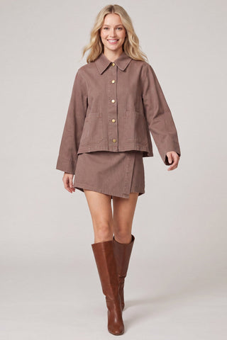 Harlow Washed Twill Mini Skort - Sugar Co.