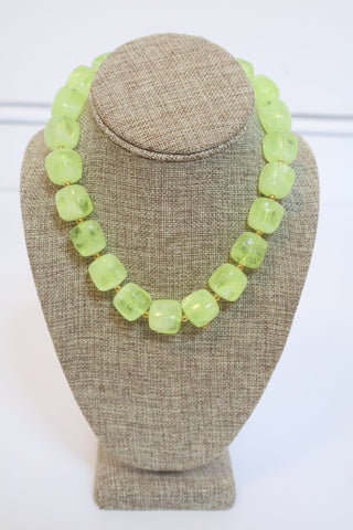Hart Design | Cubed Bead Necklace candy Lime - Sugar Co.