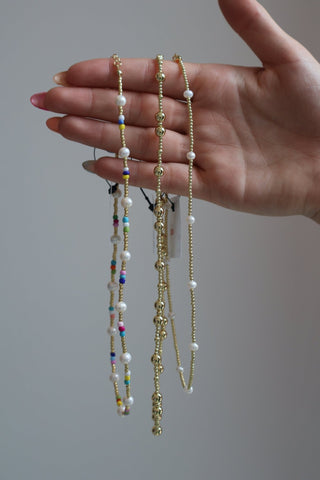 Hart Design | Gold Pearl Multi Color Necklace - Sugar Co.