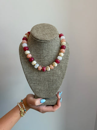 Hart Designs | Sprinkle Acrylic Necklace Pink Multi - Sugar Co.