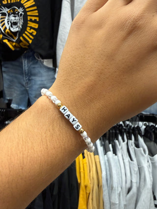 Hays Beaded Bracelet White - Sugar Co.