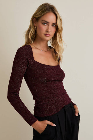 Hazel Shimmer Top - Sugar Co.