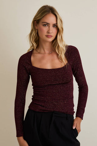 Hazel Shimmer Top - Sugar Co.