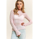 Heart Mesh Top Pink - Sugar Co.