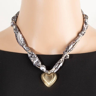 Heart to Heart Bandana Necklace White - Sugar Co.