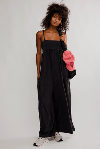 Hot Shot Strappy Onesie Black - Sugar Co.