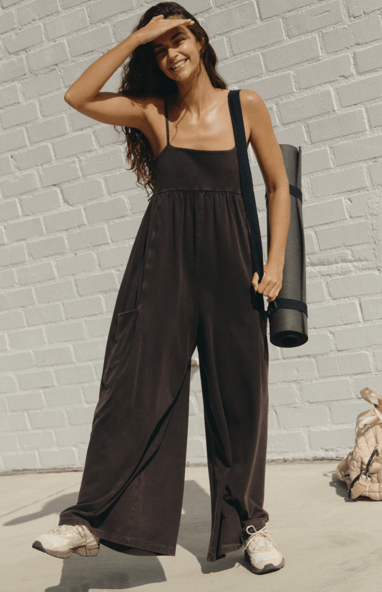 Hot Shot Strappy Onesie Black