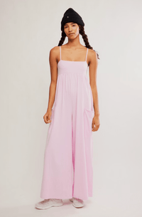 Hot Shot Strappy Onesie Powder Pink