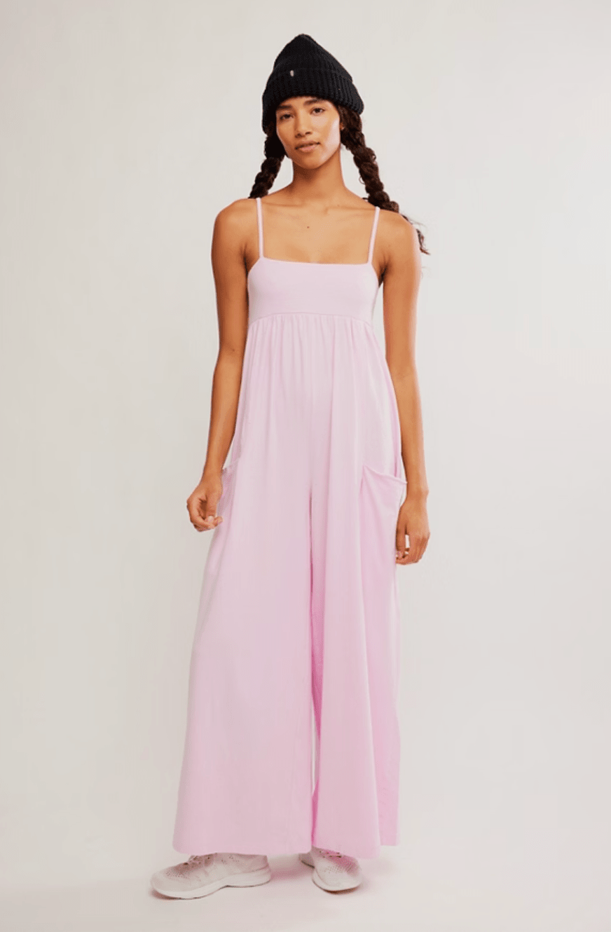 Hot Shot Strappy Onesie Powder Pink