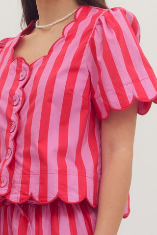 Island Time Stripe Top - Sugar Co.