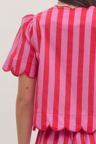 Island Time Stripe Top - Sugar Co.