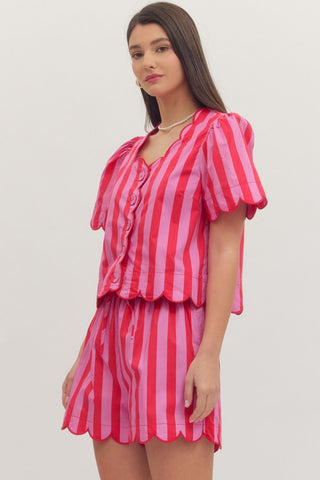 Island Time Stripe Top - Sugar Co.