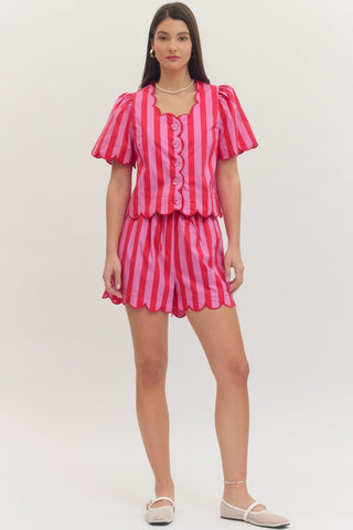 Island Time Stripe Top - Sugar Co.