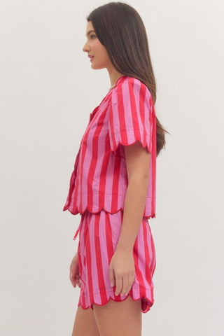 Island Time Stripe Top - Sugar Co.