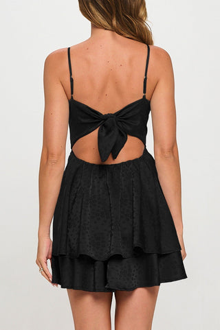 It Girl Tie Back Dress Black - Sugar Co.